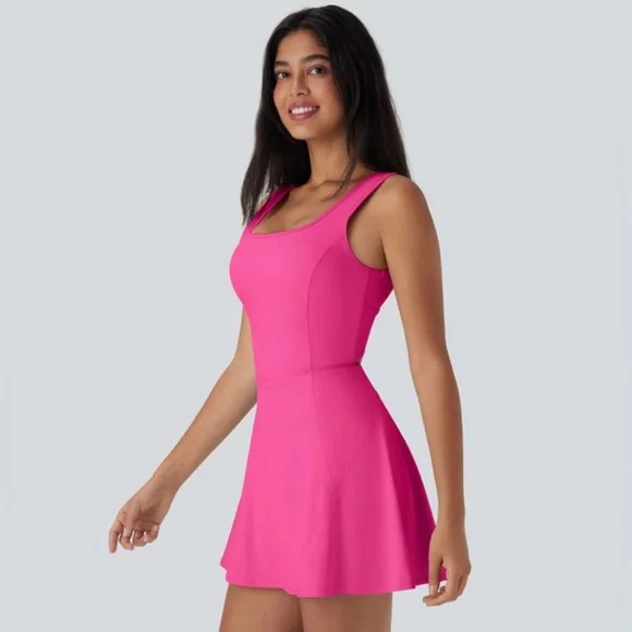 ❌ SOLD ❌ 🆕 Halara - Everyday Cloudful 2-in-1 Flare Dress Tennis Activewear - Picture 2 of 11